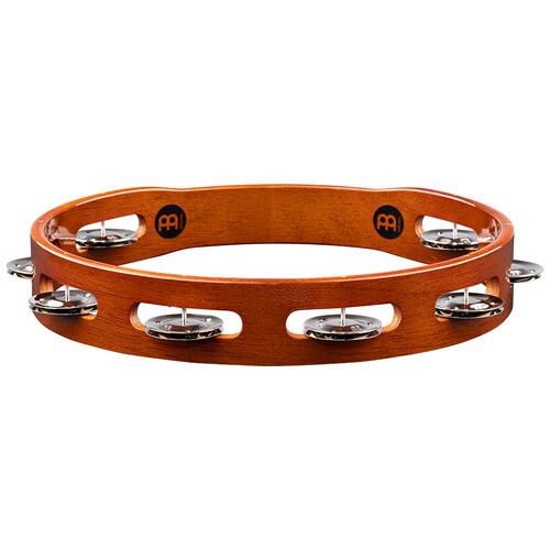 Image 4 - Meinl Percussion 10" Traditional Wood Tambourine, Single row, Nickel plated steel jingles - TA1AB